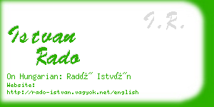 istvan rado business card